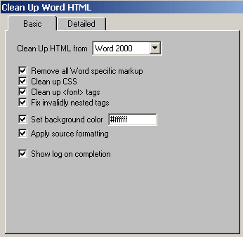 Clean Up Word HTML